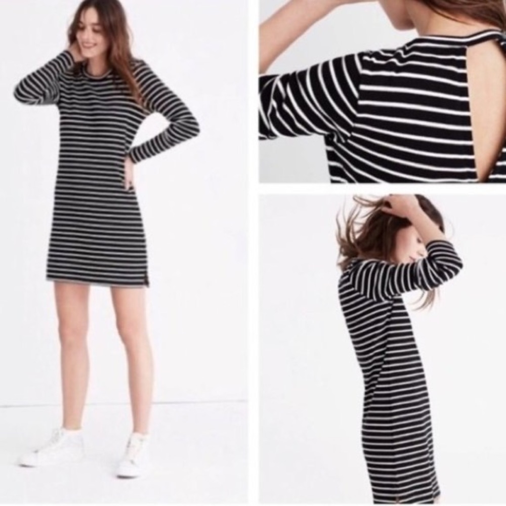 MADEWELL Breton Striped Long Sleeve Dress